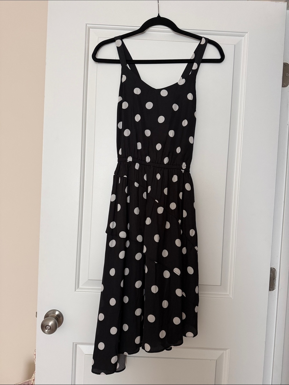 a new day Black and White Polka Dot High-Low Dress